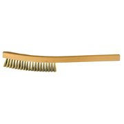 Pferd Curved Handle Platers Brush - 4 Rows, .005 Brass Wire 89545